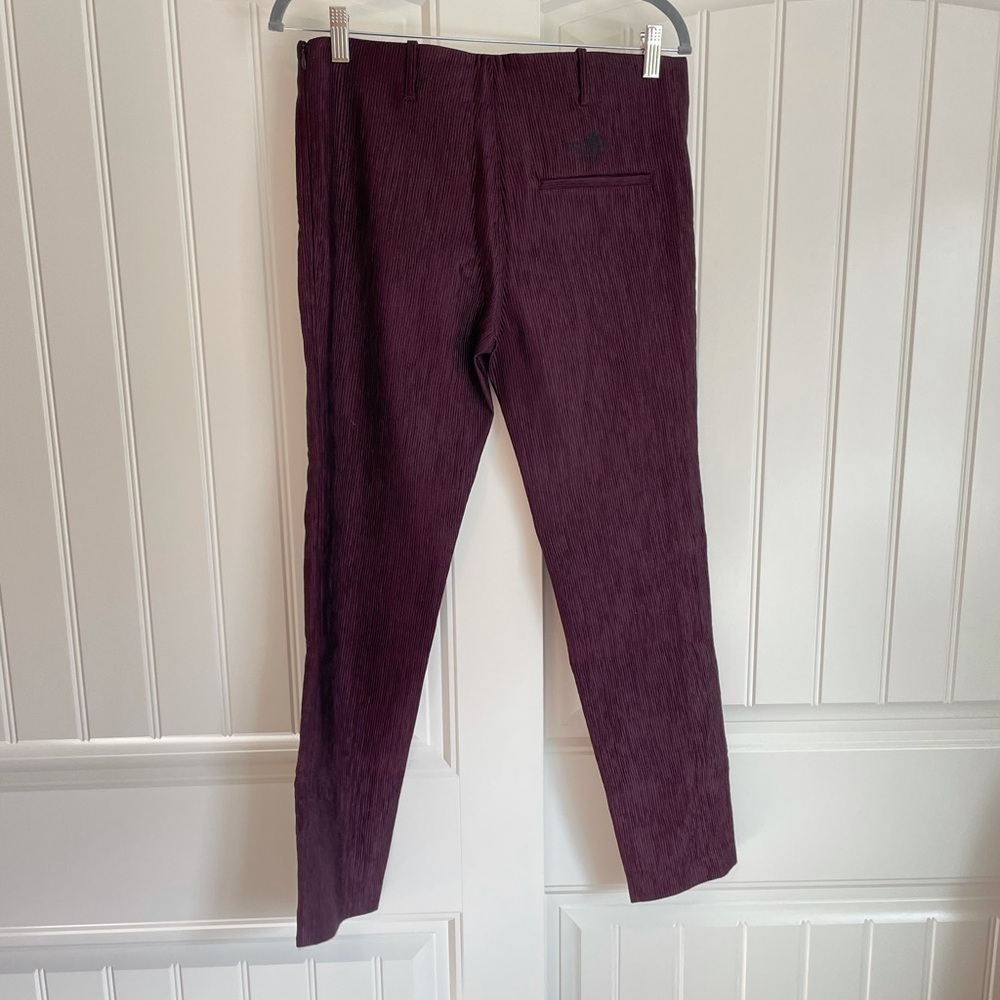 Golden Goose burgundy mid rise corduroy straight leg pants size medium - Picture 7 of 10